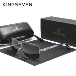 KINGSEVEN-Lunettes de soleil polarisées pour hommes et femmes verres à revêtement cadre à Cristal