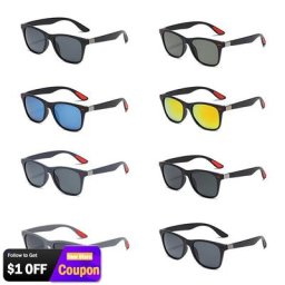High Quality Classic Polarized Driving Sunglasses Men Women Square Frame Camping Hiking Fishing