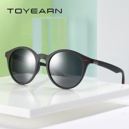 TOYEARN – lunettes de soleil rondes polarisées pour hommes et femmes Vintage marque de styliste