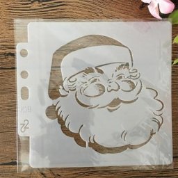 Pochoirs de noël père noël 14x13cm bricolage couches peinture Scrapbook coloriage gaufrage