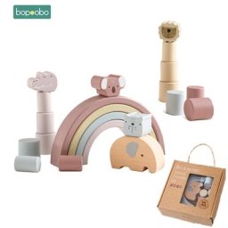 Bopoobo-décennie s d'équilibre animal en bois pour enfants Montessori ensemble de jouets