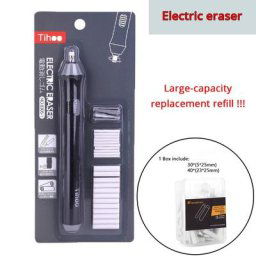 Gomme électrique avec recharge pour crayon à croquis fournitures scolaires et de bureau ration