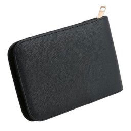 Stylo à bille en Faux cuir 12 stylos fermeture éclair pour porte-étui nouveau