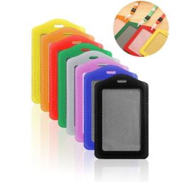 Étui transparent en cuir PU pour badge d'identification porte-cartes bancaires et de crédit