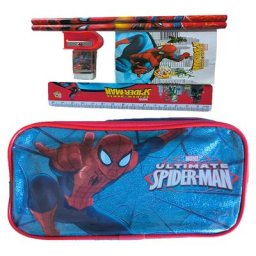 Trousse à Crayons Disney Spiderolk pour Enfant Fournitures Scolaires Dessin Animé