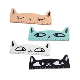Kawaii – règle en bois en forme de chat Fruit 15cm dessin animé règle droite papeterie cadeau