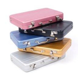 Porte-cartes bancaires en aluminium mini valise boîtier en métal carte d'identité