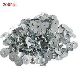 C1FB – mèches de bougie en métal 100/200 pièces support métallique onglets de mèche argent pour