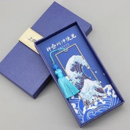Marque-page en métal rétro de style japonais Hokusai la grande vague au large d'oké agawa