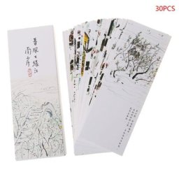 Marque-pages en papier Style chinois créatif nouvelles cartes de peinture rétro belle boîte