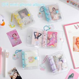 Couverture de reliure à paillettes pour porte-cartes postale avec pendentif lapin papeterie pour