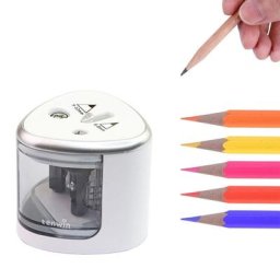 Taille-crayon électrique automatique Double trou pour étudiants stylo de sécurité fournitures