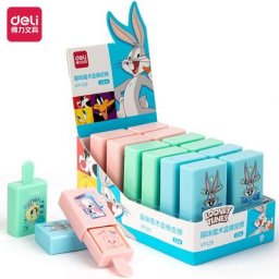 Deli-Gomme Bugs Bunny Looney mélodies boîte magique fournitures scolaires et de bureau 3 pièces