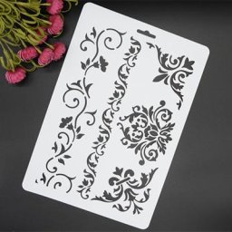 Pochoirs de superposition de fleurs de vigne peinture murale scrapbooking gaufrage sur papier