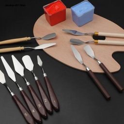 Spatule opaque en acier inoxydable pour peinture à l'huile couteau à palette grattoir outils