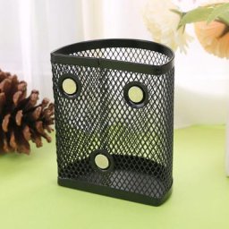Panier magnétique en maille métallique boîte de rangement pour stylos crayons maquillage