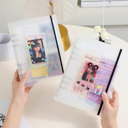MINKYS Ins-Porte-cartes photo Kpop classeur A5 livre de renforcement porte-cartes postales avec