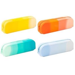 Crayon en silicone de grande capacité pour étui à documents sac à stylos étanche pour garçon