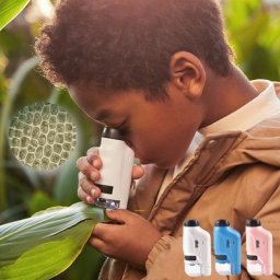 Kit de Microscope à main lumière LED de laboratoire 60X-120X école à domicile Science biologique