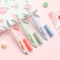 Hays-Ciseaux multifonctions mignons petit couteau utilitaire 2 en 1 ouvre-enveloppe portable