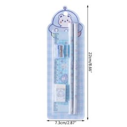 Kit complet de 5 gommes à crayon 594F ensemble de règles idéal pour les enfants garçons et