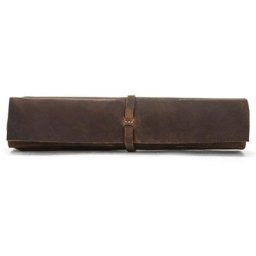 Sac à rideaux en cuir véritable fait à la main porte-pochette fournitures de papeterie