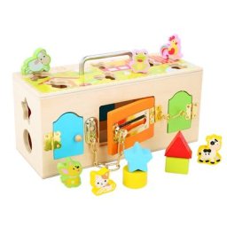 Jeu de société de mémoire Montessori pour bébé jouet pratique boîte de verrouillage aides