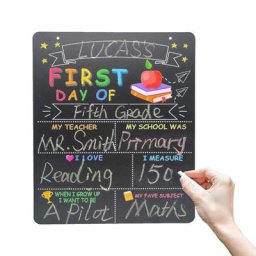 Panneau de tableau scolaire premier et dernier jour petits signes de premier et dernier jour