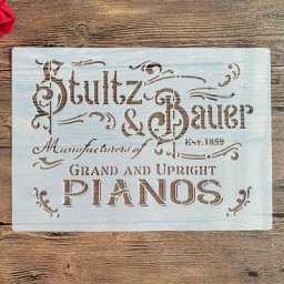 PIANOS-Pochoirs à gâteau A4 29x21cm pour peinture murale scrapbooking coloriage gaufrage album