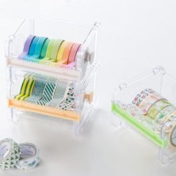 Distributeur de ruban adhésif japonais pour bureau boîte de rangement de ruban créatif Mini siège