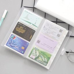 Couverture transparente en PP pour cartes de visite 240 emplacements porte-cartes d'identité de
