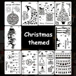 Modèles de pochoirs de Noël Décor de cerf DIY Graphics Peinture Scrapbooking Timbre Ornement Album