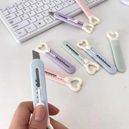 Mini couteau utilitaire de poche Love Coussins Art boîte express coupe-papier Kawaii emballage