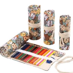 Trousse à crayons Kawaii Cat School pour filles et garçons kit de papeterie à grande adhérence