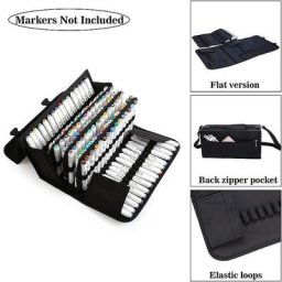 Étui à stylos pliable de grande capacité sac de rangement pour marqueurs d'art boîte de rangement