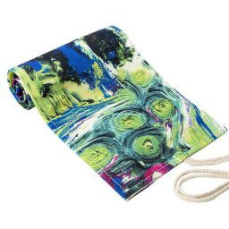Trousse à Crayons en Toile à 36/72 Trous Sacs à Stylos de Dessin Artistique Support Rond-Roll-Up