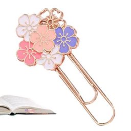 Sakura – trombone en métal en forme de fleur de cerisier marqueur de livre Floral trombone pour