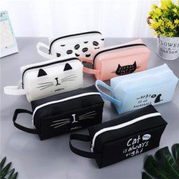 Étuis à crayons créatifs Kawaii Cat School sacs mignons stylo gel boîte de grande capacité