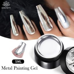 Faillite N PRETTY-Verhéritage à Ongles Gel D.lique Super Brcorporelle Or Argent Miroir Fleurs