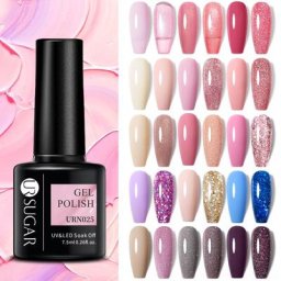 UR SUGAR-Verhéritage à Ongles Gel UV Semi-Permanent à Paillettes Roses Fournitures de Manucure