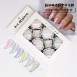 Poudre scintillante holographique pour les ongles poussière de frottement des ongles effet miroir