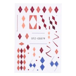 Autocollants pour ongles géométriques adhésifs pour nail art diamant