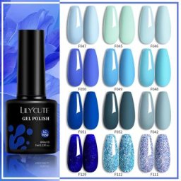 LIToxic-Verhéritage à Ongles Gel Semi-Permanent Soak Off LED UV Bleu Glacé Cosmétique Nail Art