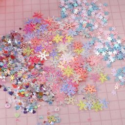 Paillettes pour ongles mélange cœur étoile flocon de neige fleur taille mixte Laser