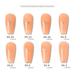Strass pour ongles en cristal dos pointu gemmes de charbon fournitures pour ongles en acrylique