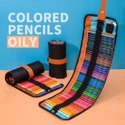 Ensemble de crayons de couleur avec gommes pour le dessin crayons d'art professionnels porte-stylo