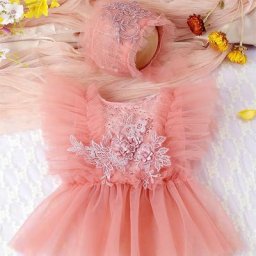 Ensemble barboteuse et chapeau en maille pour nouveau-né fille accessoires de photographie de bébé