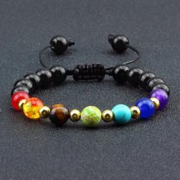 Bracelets classiques 7 Chakra en pierre naturelle perles d'équilibre Yoga prière de bouddha pour