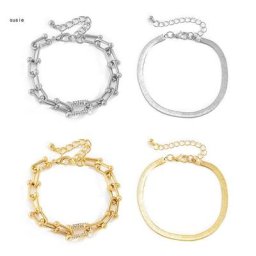 X7YA-Bracelet en métal incrusté pour femme bijoux exquis style métal Jomicro-incrusté Zcomprend