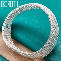 DOTEFFIL – Bracelet tressé en argent Sterling 925 véritable pour femme et homme bijou européen et